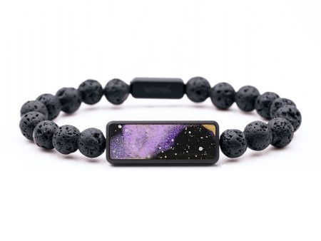 Lava Bead Wood+Resin Bracelet - Olga (Cosmos, 699281) For Sale