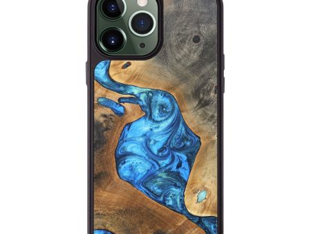 iPhone 13 Pro Max Wood+Resin Phone Case - Eddie (Blue, 697270) on Sale