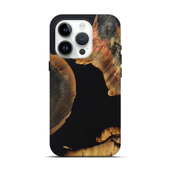 iPhone 15 Pro Wood+Resin Live Edge Phone Case - Tasha (Mosaic, 697415) For Sale