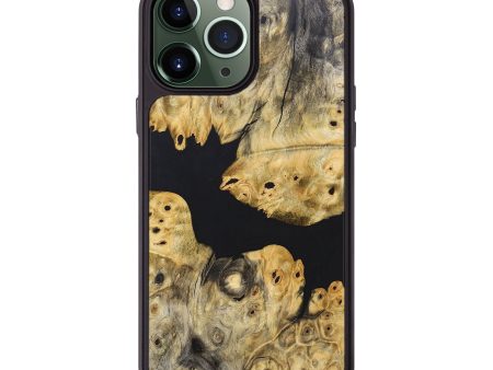 iPhone 13 Pro Max Wood+Resin Phone Case - Beverly (Pure Black, 697150) Cheap