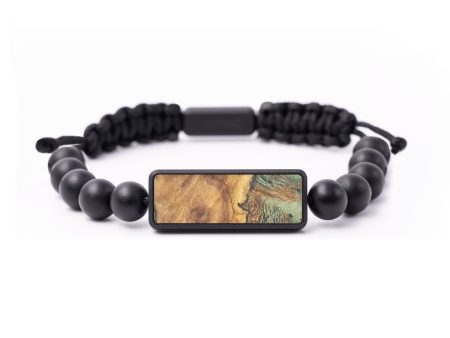 Onyx Bead Wood+Resin Bracelet - Marie (Green, 694657) Online Hot Sale