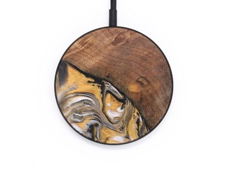 Circle Wood+Resin Wireless Charger - Nikki (Black & White, 696437) For Discount