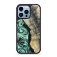 iPhone 14 Pro Max Wood+Resin Phone Case - Armani (Green, 697191) Hot on Sale