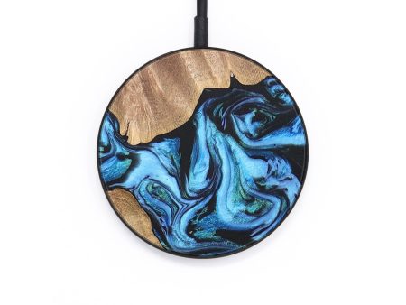 Circle Wood+Resin Wireless Charger - Beckham (Blue, 695457) For Sale