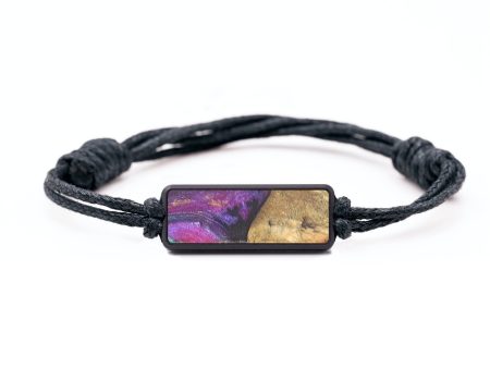 Classic Wood+Resin Bracelet - Tania (Purple, 694582) For Sale