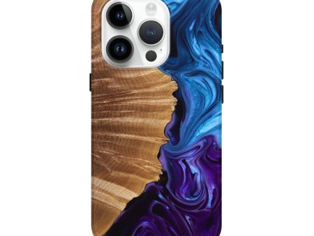 iPhone 15 Pro Wood+Resin Live Edge Phone Case - Geraldine (Purple, 697344) Hot on Sale