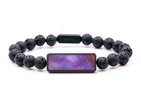 Lava Bead Wood+Resin Bracelet - Gianni (Purple, 694573) Online Hot Sale