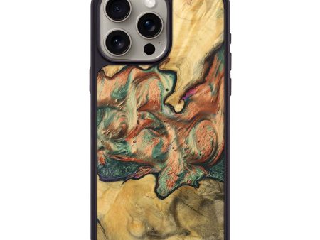 iPhone 15 Pro Max Wood+Resin Phone Case - Porter (Green, 697195) Discount