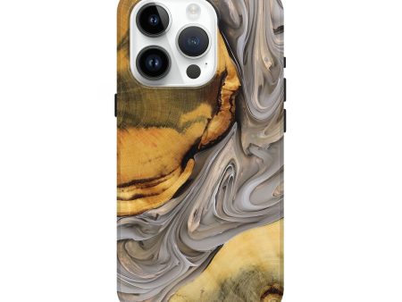 iPhone 15 Pro Wood+Resin Live Edge Phone Case - Kristen (Black & White, 696184) Hot on Sale