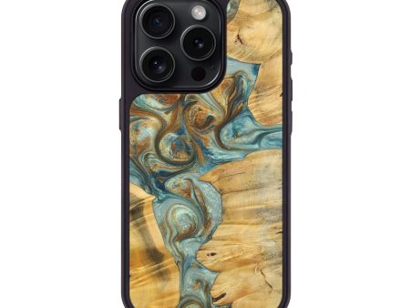 iPhone 15 Pro Wood+Resin Phone Case - Talia (Mosaic, 698316) For Discount