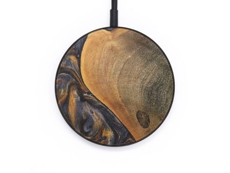 Circle Wood+Resin Wireless Charger - Zuri (Pure Black, 696222) For Cheap