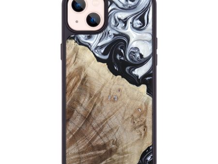 iPhone 14 Plus Wood+Resin Phone Case - Antoinette (Black & White, 694294) Sale