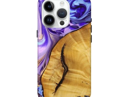 iPhone 15 Pro Wood+Resin Live Edge Phone Case - Rudy (Purple, 696156) Hot on Sale