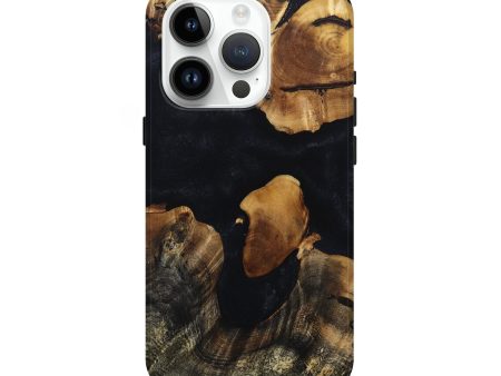 iPhone 15 Pro Wood+Resin Live Edge Phone Case - Halle (Pure Black, 694872) Online now