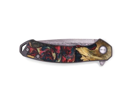 EDC Wood+Resin Pocket Knife - Chasity (Red, 695426) Sale