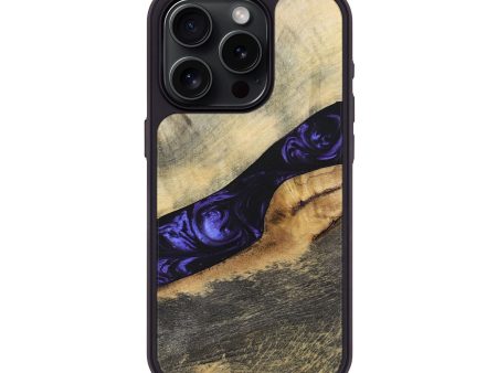 iPhone 15 Pro Wood+Resin Phone Case - Wilfred (Purple, 695378) For Discount