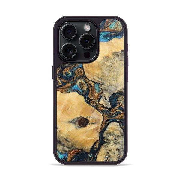 iPhone 15 Pro Wood+Resin Phone Case - Ainsley (Mosaic, 695624) Discount