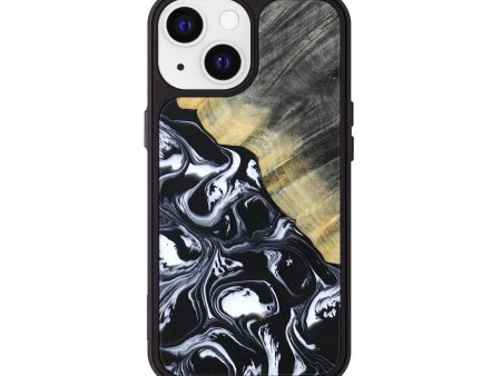 iPhone 13 Wood+Resin Phone Case - Liam (Black & White, 694282) Online Sale