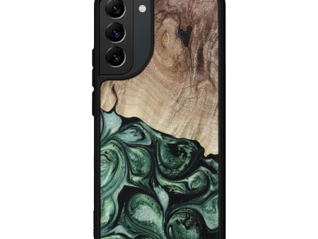 Galaxy S22 Plus Wood+Resin Phone Case - Nathaniel (Green, 694831) on Sale