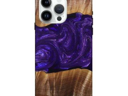 iPhone 15 Pro Max Wood+Resin Live Edge Phone Case - Frank (Purple, 694979) For Discount