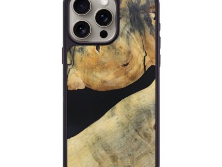 iPhone 15 Pro Max Wood+Resin Phone Case - Stephen (Pure Black, 695147) on Sale