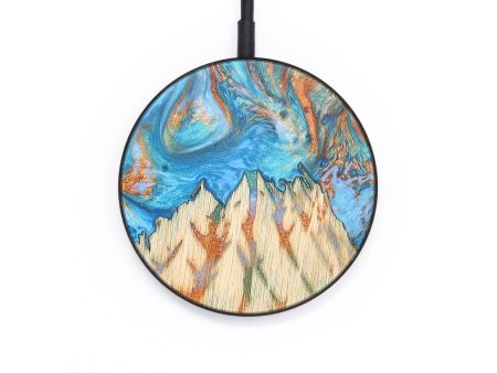 Circle Wood+Resin Wireless Charger - Wade (Pattern, 697905) For Discount