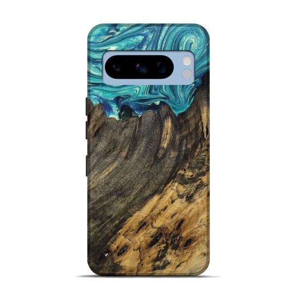 Pixel 8 Pro Wood+Resin Live Edge Phone Case - Raven (Green, 697419) Online now