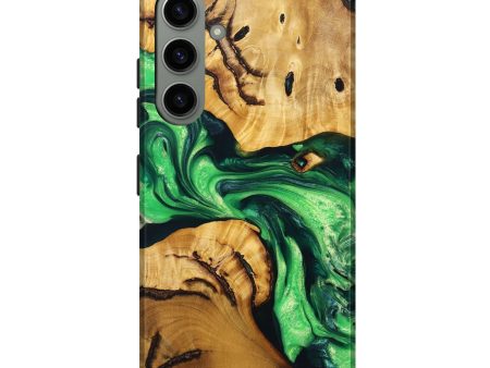 Galaxy S24 Plus Wood+Resin Live Edge Phone Case - Brent (Green, 694963) Discount