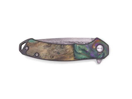 EDC Wood+Resin Pocket Knife - Roderick (Green, 696931) Online Sale