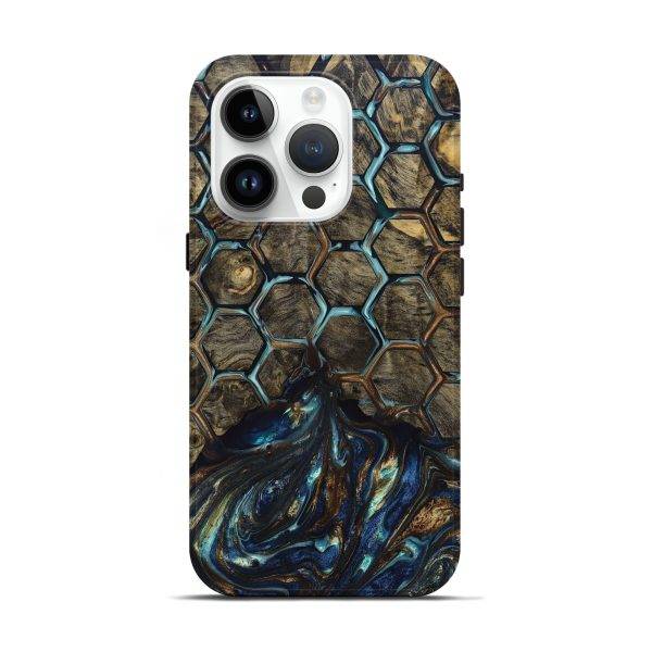 iPhone 15 Pro Wood+Resin Live Edge Phone Case - Solomon (Pattern, 694957) For Sale