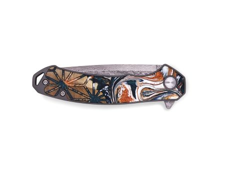 EDC Wood+Resin Pocket Knife - Raquel (Pattern, 694231) Hot on Sale