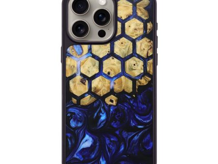 iPhone 15 Pro Max Wood+Resin Phone Case - Iris (Pattern, 694743) Online Sale