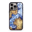 iPhone 15 Pro Max Wood+Resin Phone Case - Muhammad (Blue, 695609) on Sale