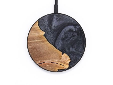 Circle Wood+Resin Wireless Charger - Franklin (Pure Black, 694200) Online Sale