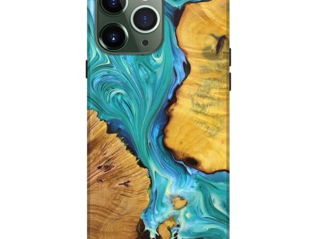 iPhone 13 Pro Max Wood+Resin Live Edge Phone Case - Essie (Blue, 695794) Supply