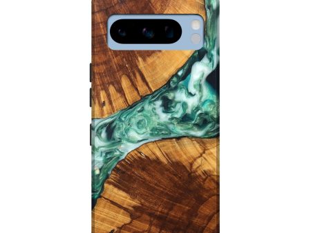 Pixel 8 Pro Wood+Resin Live Edge Phone Case - Isabelle (Green, 699166) Fashion