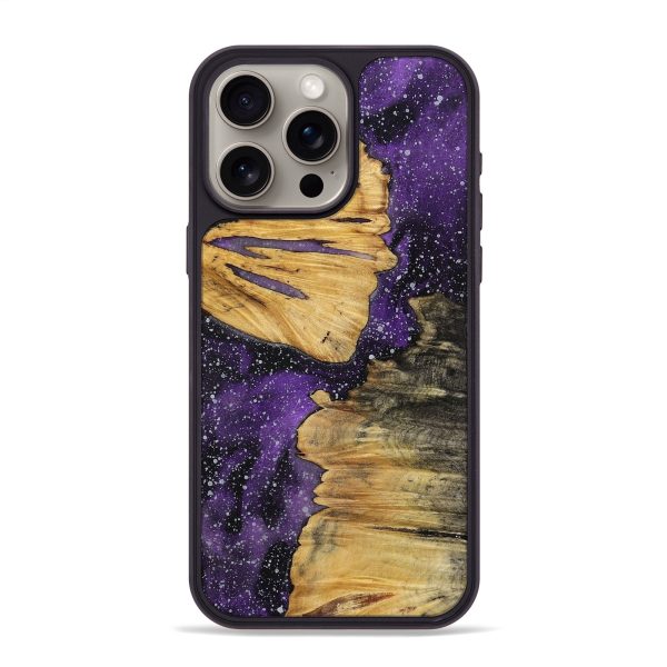 iPhone 15 Pro Max Wood+Resin Phone Case - Joselyn (Cosmos, 699442) For Cheap