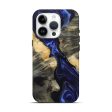 iPhone 15 Pro Wood+Resin Live Edge Phone Case - Maci (Blue, 697630) Online now