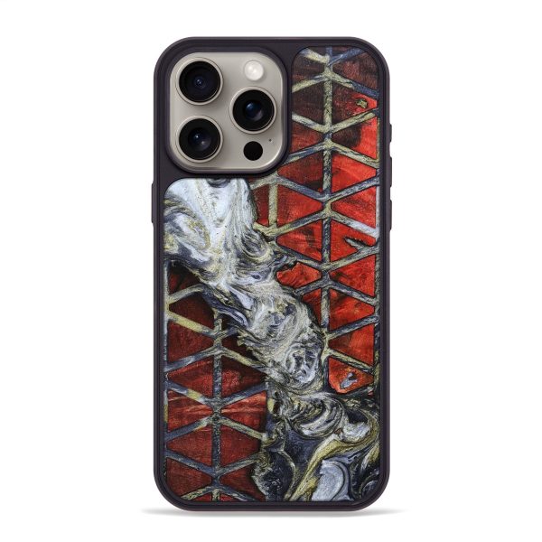 iPhone 15 Pro Max Wood+Resin Phone Case - Patti (Pattern, 698129) For Discount