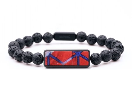 Lava Bead Wood+Resin Bracelet - Myrna (Pattern, 699323) on Sale