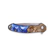 EDC Wood+Resin Pocket Knife - Andy (Blue, 694274) Hot on Sale