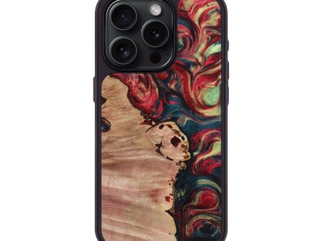 iPhone 15 Pro Wood+Resin Phone Case - Miley (Red, 699160) For Cheap