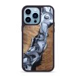 iPhone 14 Pro Max Wood+Resin Phone Case - Ashley (Black & White, 695877) Online