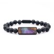 Lava Bead Wood+Resin Bracelet - Leonard (Cosmos, 694494) Supply