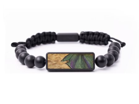 Onyx Bead Wood+Resin Bracelet - Mallory (Green, 699353) Fashion