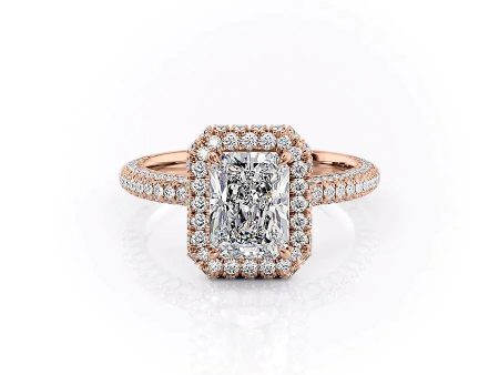 The Kylie Set With A 5 Carat Radiant Moissanite Hot on Sale