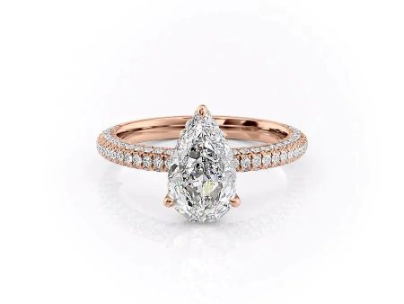 The Celine Set With A 1 Carat Pear Moissanite on Sale