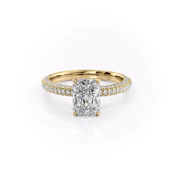 The Celine Set With A 5 Carat Radiant Moissanite Online